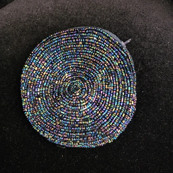 Multicolor Beaded Coin Purse - Picture 1 of 5